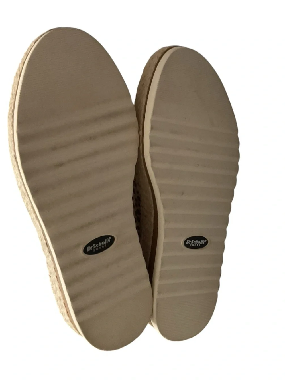 Dr. Scholl's Tan Espadrilles with Black Cheetah Spots